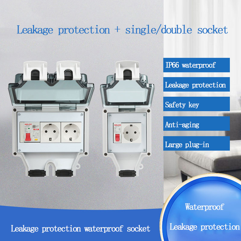 Outdoor Power Outlet Waterproof - Wodoodporne gniazdo zewnętrzne typu 86, wodoszczelna