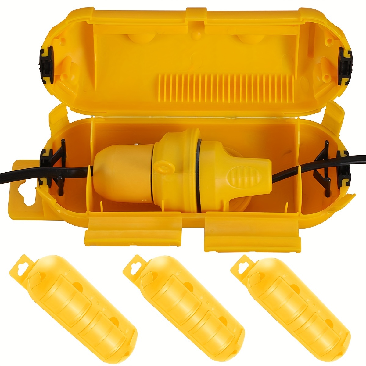 Outdoor Power Point Cover - Przedłużacz z żółtym przewodem, osłoną zabezpieczającą