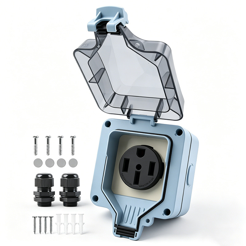 Outdoor Power Outlet Waterproof - Wodoodporna skrzynka zasilająca do użytku zewnętrznego