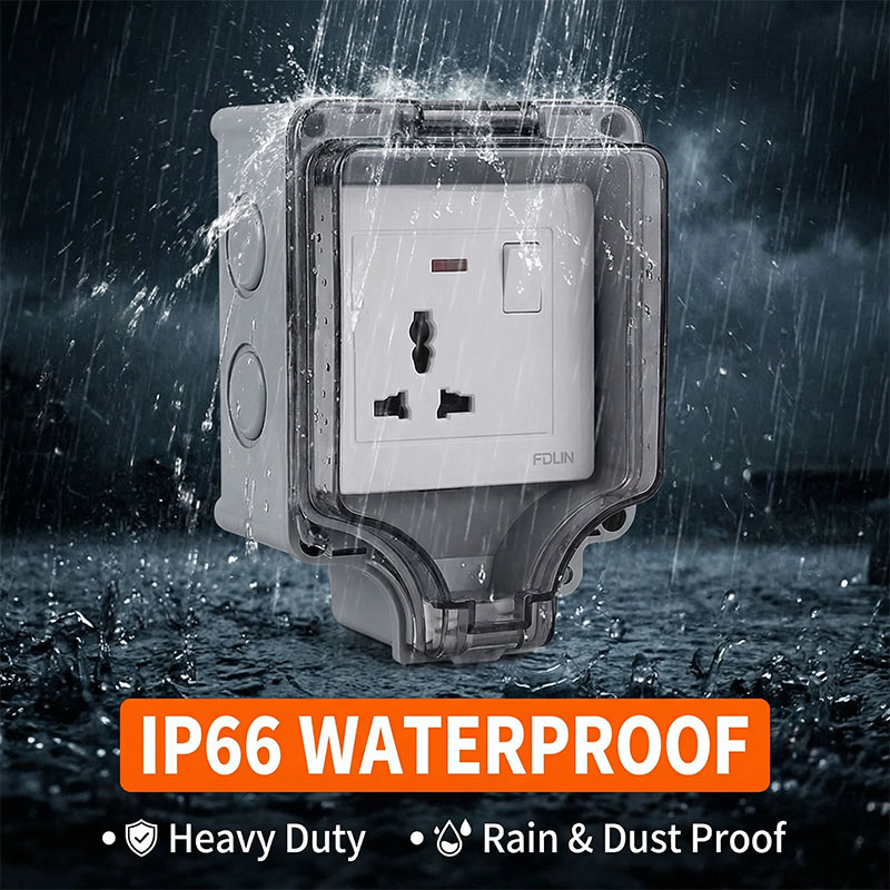 Outdoor Power Outlet Waterproof - Panel ładowania zasilania IP66 klasy przemysłowej,