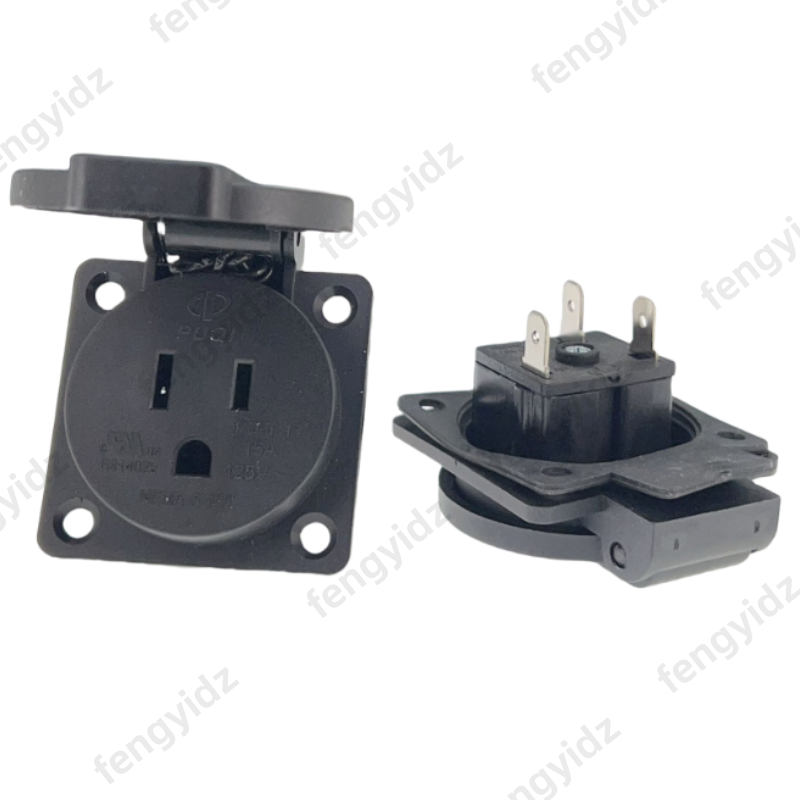 Czarny 125V 15A 20A IP44 CE am – Outdoor Power Outlet Waterproof recenzja i cena