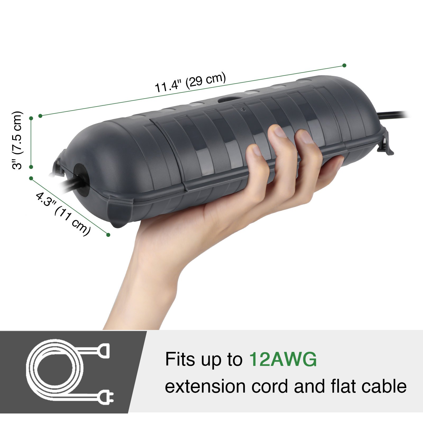 Duże, wodoodporne osłony kablo – Outdoor Power Point Cover recenzja i cena