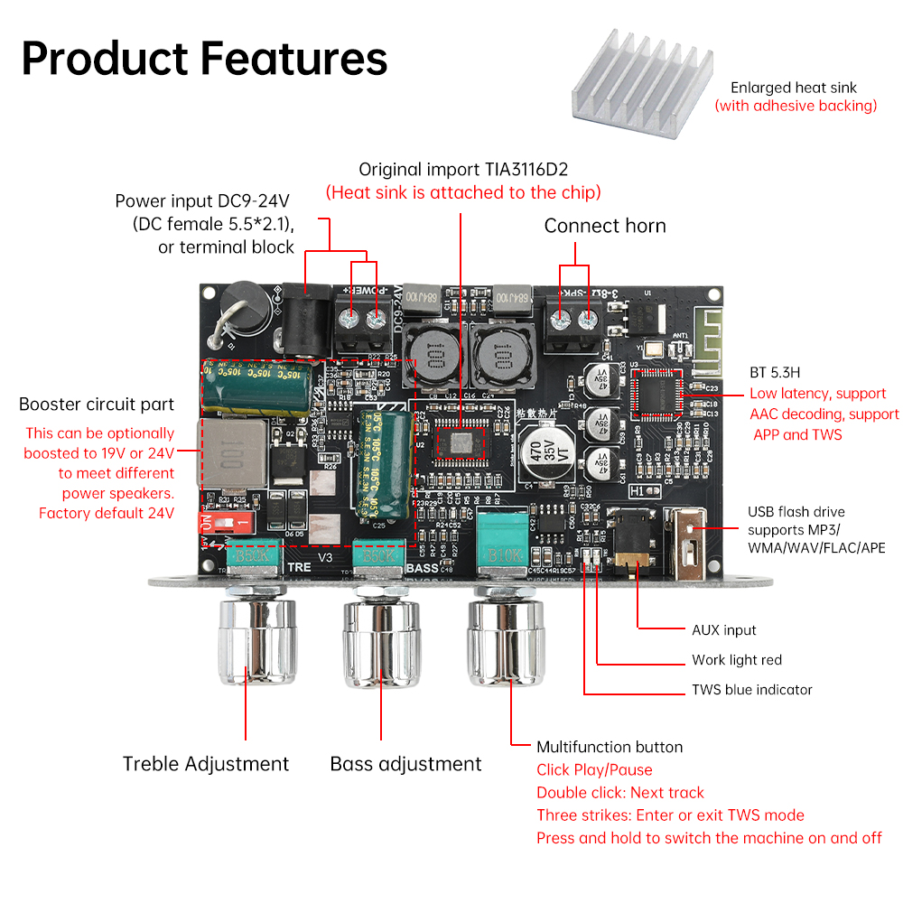 Płytka wzmacniacza mono 100W B – Outdoor Power Module recenzja i cena