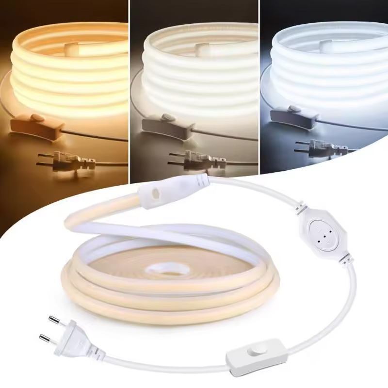 Taśma LED COB 110V 220V Super  – Outdoor Power Strip recenzja i cena