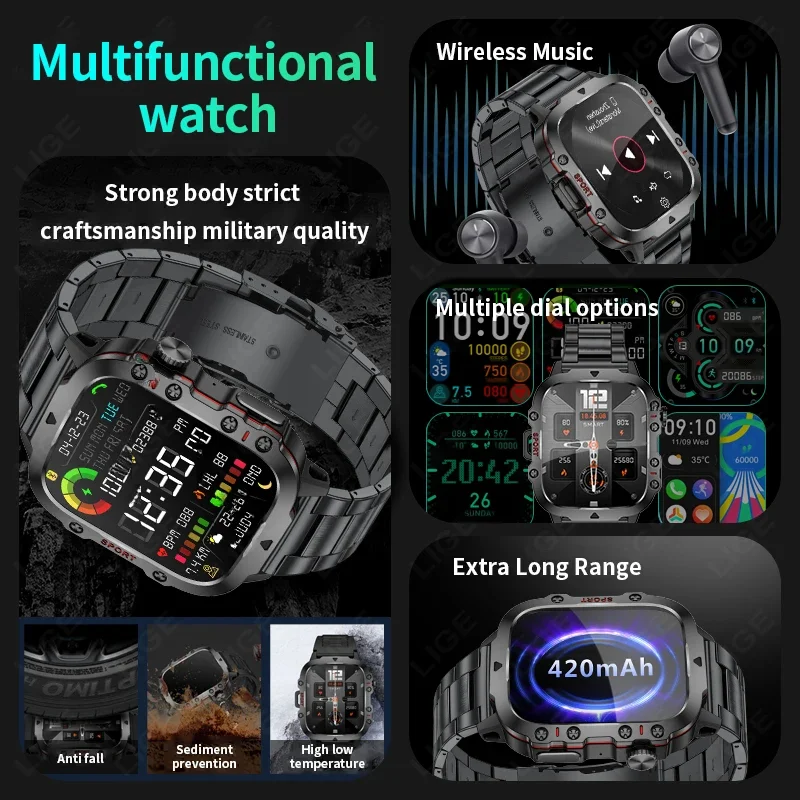 LIGE Outdoorowy Smartwatch Spo – Outdoor Power Meter Box recenzja i cena